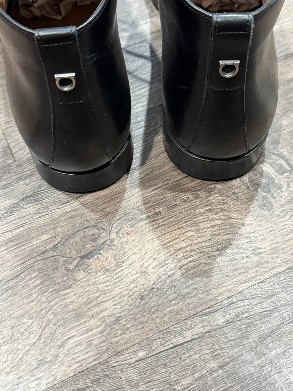 Salvatore Ferragamo Men's Black Leather Chukka‎ Boots